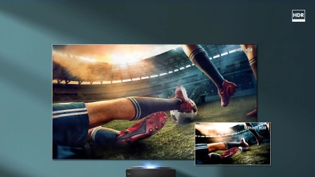 Телевизор LED Hisense 100" Laser TV 100L5F черный 4K Ultra HD 100Hz DVB-T DVB-T2 DVB-C DVB-S DVB-S2 WiFi Smart TV