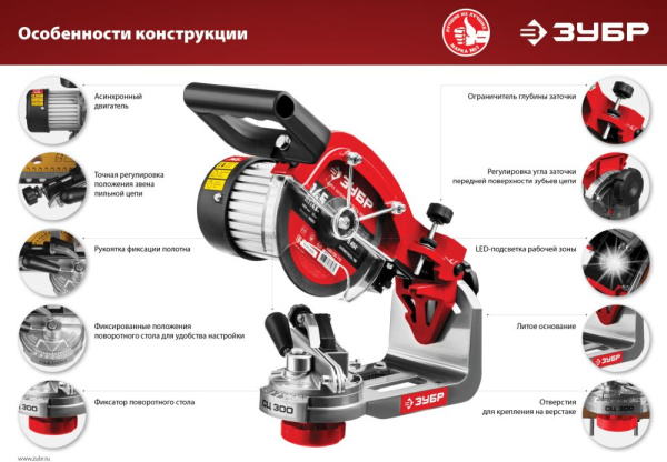 Станок заточной Зубр СЦ-300 230W