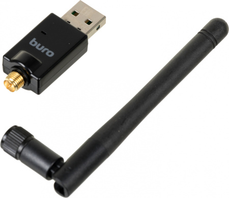 Адаптер USB Buro BU-BT50C BT5.0+EDR class 1 100м черный