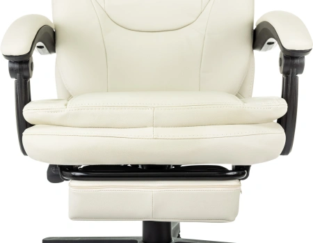 Кресло руководителя Бюрократ CH-868N-BF слоновая кость эко.кожа крестов. пластик подст.для ног