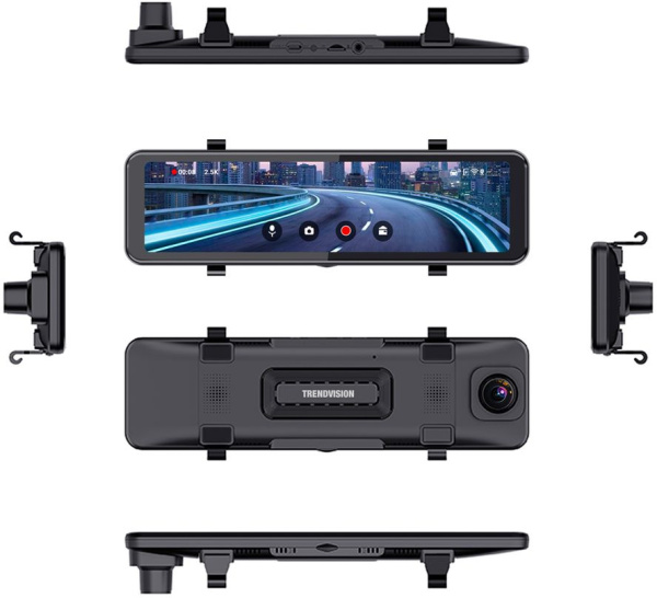 Видеорегистратор TrendVision CarPlay Mirror черный 2Mpix 2160x3840 2160p 150гр. MSTAR 8826