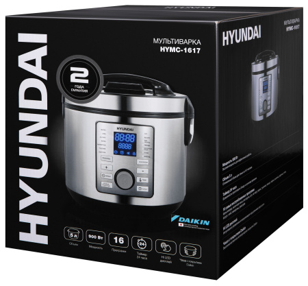 Мультиварка Hyundai HYMC-1617 5л 900Вт серебристый/черный