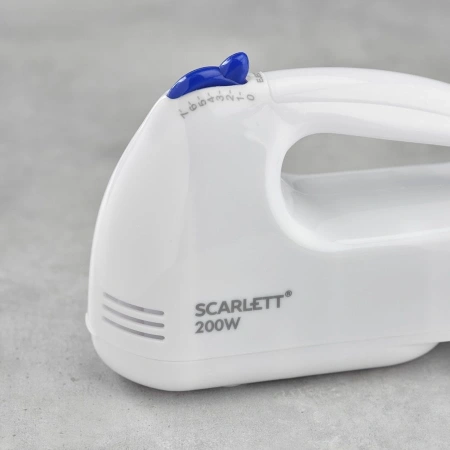 Миксер ручной Scarlett SC-HM40S03 200Вт белый/синий