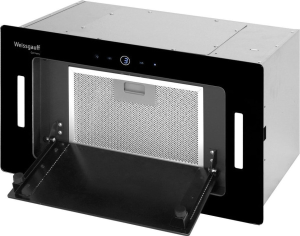 Вытяжка встраиваемая Weissgauff Aura 850 черный управление: кнопочное (1 мотор)