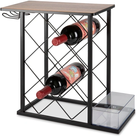 Стойка Domfy DHC-WR10583 для вина 39.2x21x41.3см черный/коричневый