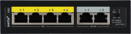Коммутатор Netis P106C 6x100Mb 4PoE+ 58W неуправляемый