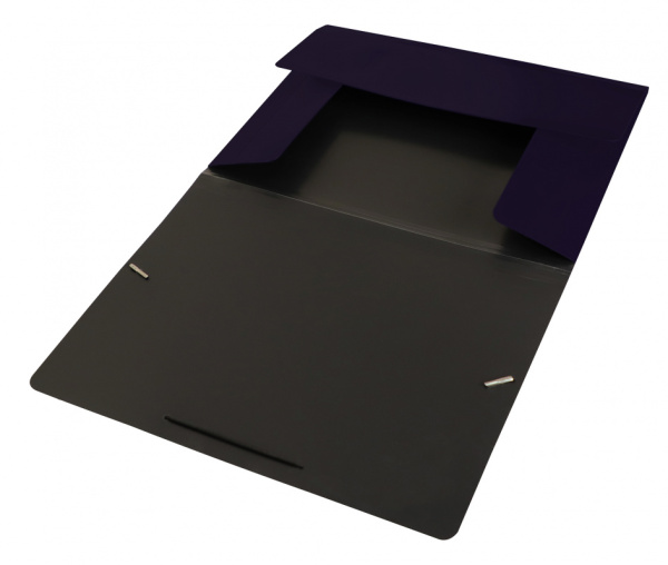Папка на резинке Бюрократ DeLuxe DL510BBERRY A4 пластик кор.30мм 0.7мм черничный