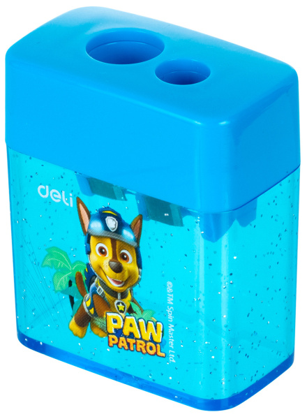 Точилка для карандашей ручная Deli EH551 Paw Patrol 2 отверстия пластик ассорти дисплей