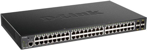 Коммутатор D-Link DGS-1250-52XMP/A1A 48G 4SFP+ 48PoE+ 370W управляемый