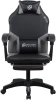 Кресло игровое Оклик Cooldown черный/серый ПВХ/полиуретан крестов. пластик подст.для ног