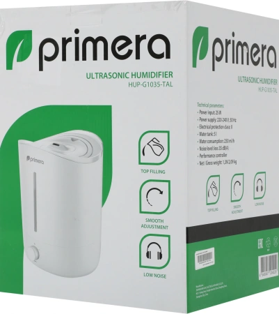Увлажнитель воздуха Primera HUP-G1035-TAL 28Вт (ультразвуковой) белый
