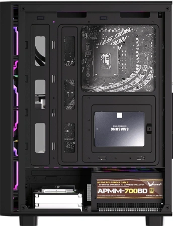 Корпус Formula MANA DYNAMIC черный без БП ATX 6x120mm 2xUSB3.0 1xUSB3.1 audio bott PSU