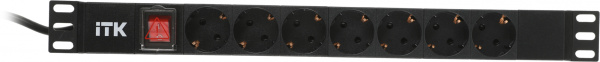 Блок распределения питания ITK PH12-7D1-P гор.размещ. 7xSchuko базовые 16A Schuko 2м