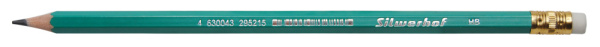 Карандаш ч/г Silwerhof Favorit 120635-00 2.2мм HB шестигран. пластик зеленый кор.европод. ластик