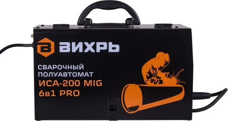 Сварочный полуавтомат Вихрь ИСА-200 MIG PRO инвертор MIG-MAG/SPOT/FCAW/MMA/Lift TIG 5.9кВт