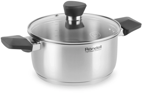 Кастрюля Rondell Strike RDS-715 4.8л. d=24см (с крышкой) стальной