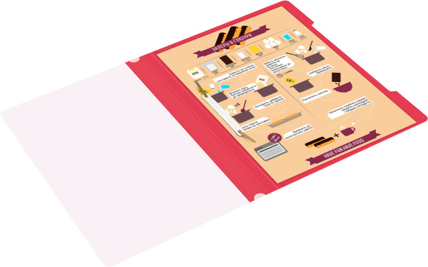 Папка-скоросшиватель Бюрократ -PS20RASP A4 прозрач.верх.лист пластик малиновый 0.12/0.16