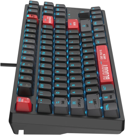 Клавиатура A4Tech Bloody AT87 механическая черный/красный USB for gamer LED (AT87)