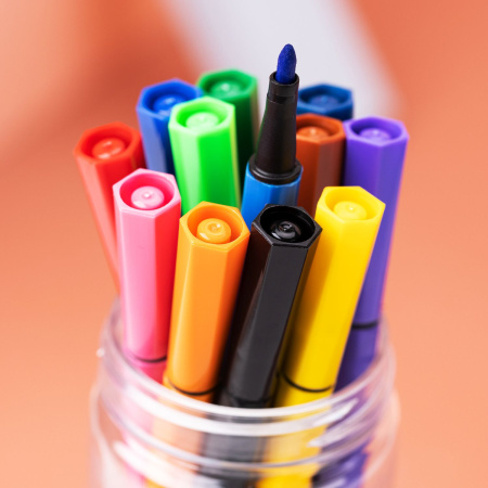 Фломастеры Deli EC156-12 ColoRun 12цв. пластиковая туба
