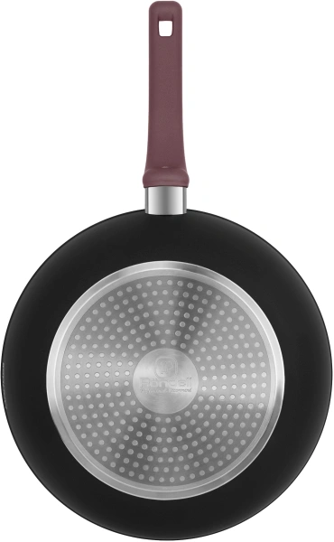 Сковорода ВОК (WOK) Rondell Fest RDA-1527 круглая 28см покрытие: Xylan Plus ручка несъемная (с крышкой) черный
