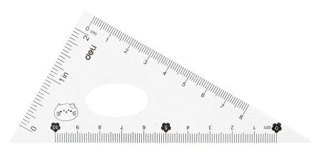Набор линеек Deli MiYou EH657 пластик дл.15см ассорти компл.:лин.15см./треуг.2шт./трансп. пластиковый пакет с европодв.