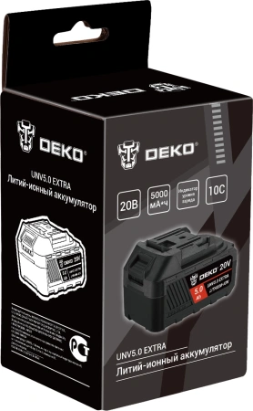 Батарея аккумуляторная Deko UNV5.0 EXTRA 20В 5Ач Li-Ion (063-4497)
