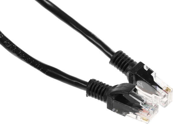 Патч-корд PP12-0.25M/BK 1000G UTP 4 пары cat5E CCA molded 0.25м черный RJ-45 (m)-RJ-45 (m)