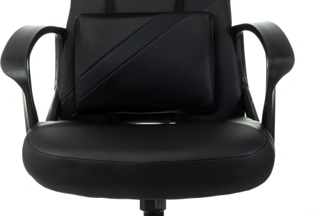 Кресло игровое Zombie 300 черный эко.кожа крестов. пластик