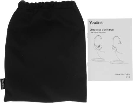 Гарнитура проводная Yealink UH35 Mono UC черный
