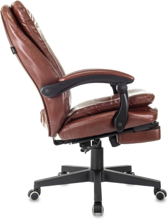 Кресло руководителя Бюрократ T-9950MSG-F коричневый эко.кожа крестов. пластик подст.для ног