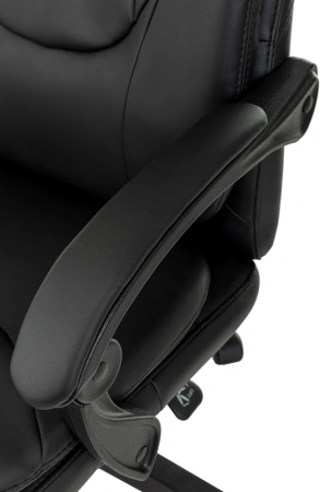 Кресло руководителя Бюрократ CH-868N-F черный эко.кожа крестов. пластик подст.для ног