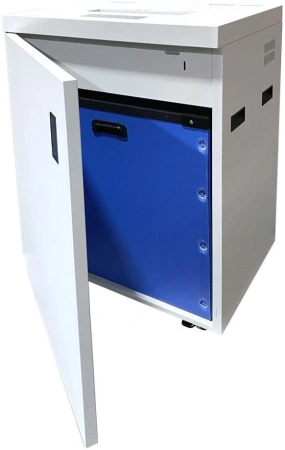 Шредер Office Kit S1350 1,9х15 белый (секр.P-5)/фрагменты/30лист./135лтр./скобы/пл.карты/CD