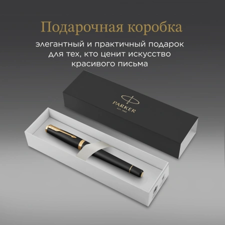 Ручка перьев. Parker Urban Core F309 (CW1931593) Muted Black GT F сталь нержавеющая подар.кор.