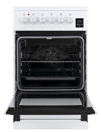 Плита Электрическая Weissgauff WES Е2V16 WE белый стеклокерамика (без крышки)