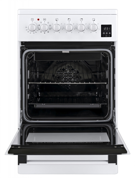 Плита Электрическая Weissgauff WES Е2V16 WE белый стеклокерамика (без крышки)