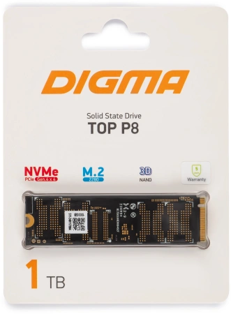 Накопитель SSD Digma PCI-E 4.0 x4 1Tb DGST4001TP83T Top P8 M.2 2280