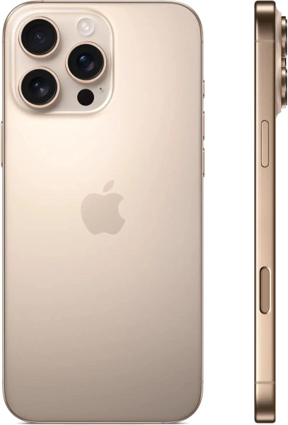 Смартфон Apple iPhone 16 Pro Max 256Gb бежевый титан моноблок 3G 4G 1Sim 6.9" 1320x2868 iOS 18 48Mpix 802.11 a/b/g/n/ac/ax/be NFC GPS Protect