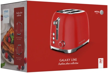 Тостер Galaxy Line GL 2919 900Вт красный