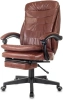 Кресло руководителя Бюрократ T-9950MSG-F коричневый эко.кожа крестов. пластик подст.для ног