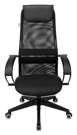 Кресло руководителя Бюрократ CH-607 черный TW-01 сетка/ткань с подголов. крестов. пластик