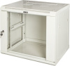 Шкаф коммутационный Lanmaster PRO (TWT-CBWPG-12U-6X4-GY) настенный 12U 600x450мм пер.дв.стекл 60кг серый IP20
