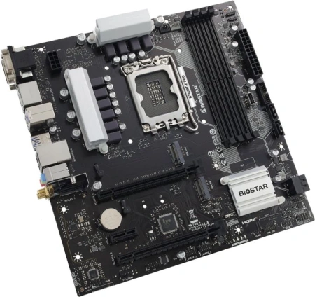 Материнская плата Biostar B760MZ-E PRO Soc-1700 Intel B760 4xDDR5 mATX AC`97 8ch(7.1) 2.5Gg RAID+VGA+DVI+HDMI+DP