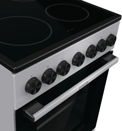 Плита Электрическая Gorenje GEC5B20SG серебристый стеклокерамика (без крышки)