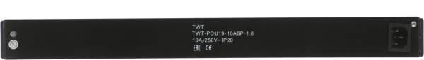 Блок распределения питания Lanmaster TWT-PDU19-10A8P-1.8 гор.размещ. 8xSchuko базовые 10A Schuko 1.8м