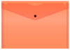 Конверт на кнопке Бюрократ Double Neon DNEPK803A4OR A4 гориз. пластик 0.15мм оранжевый