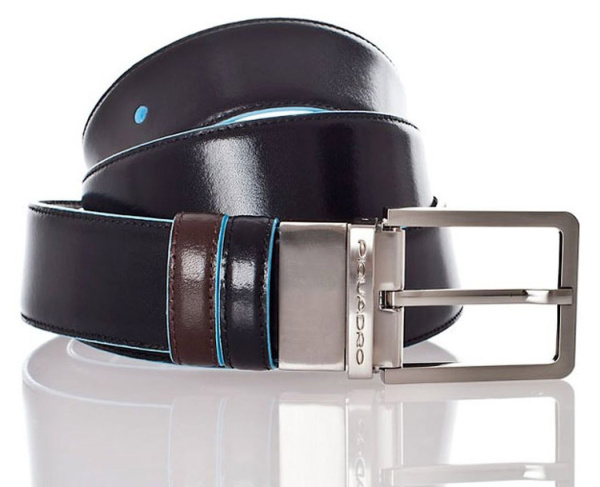 Ремень мужской Piquadro Blue Square CU2619B2/NMO черный/коричневый натур.кожа