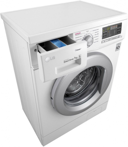 Стиральная машина LG F1296HDS1 класс: A загр.фронтальная макс.:7кг белый инвертер