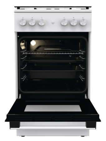 Плита Газовая Gorenje GGI5A21WH белый (стеклянная крышка) реш.сталь