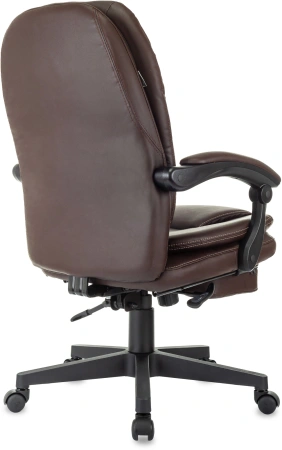 Кресло руководителя Бюрократ CH-868N-BF коричневый эко.кожа крестов. пластик подст.для ног