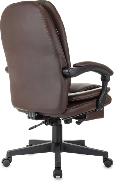 Кресло руководителя Бюрократ CH-868N-BF коричневый эко.кожа крестов. пластик подст.для ног